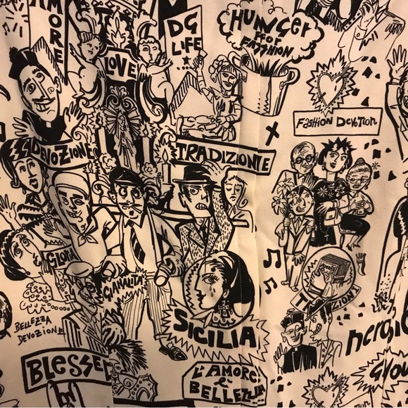 Dolce & Gabbana Monochrome Dress with Crocheted Details - Picture 4 of 6